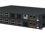 Два VoIP-шлюзы Platan Gateway: GW-16R (вверху, для 16 пользователей, с записью разгoворов) и GW-24 (внизу, для 24 пользовательей). 